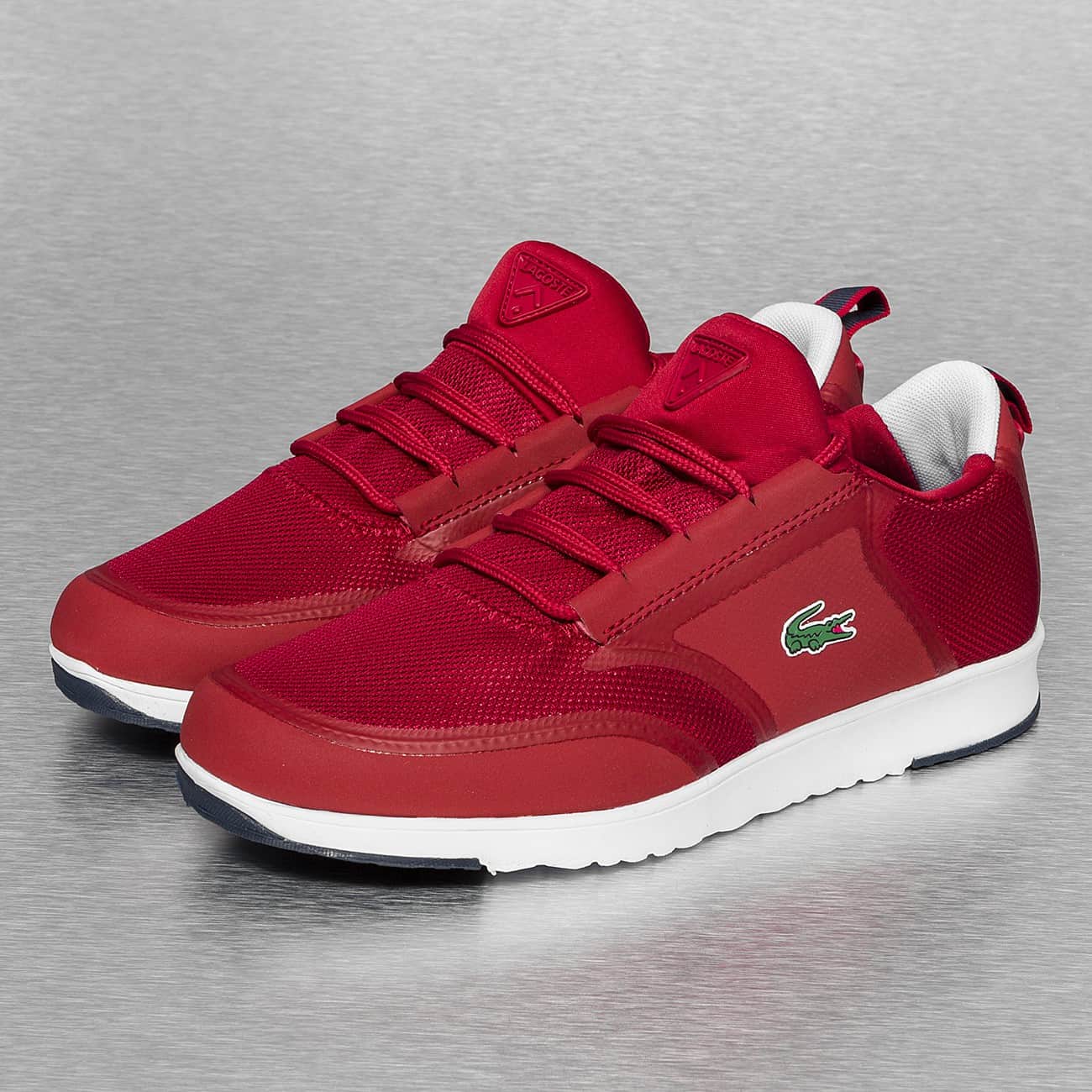 chaussure lacoste rouge